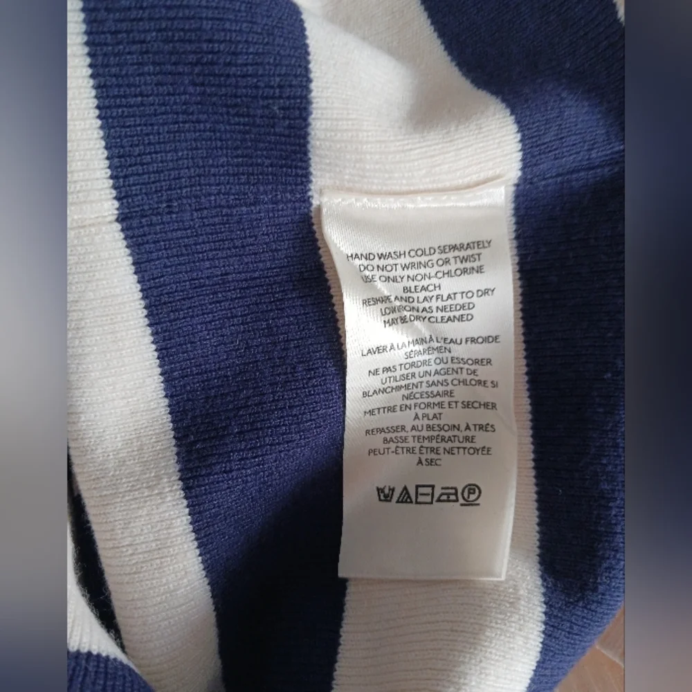 NWT Free People Castal Stripe Pullover In Carbon Champagne Cream Sweater Size M - Picture 9 of 10